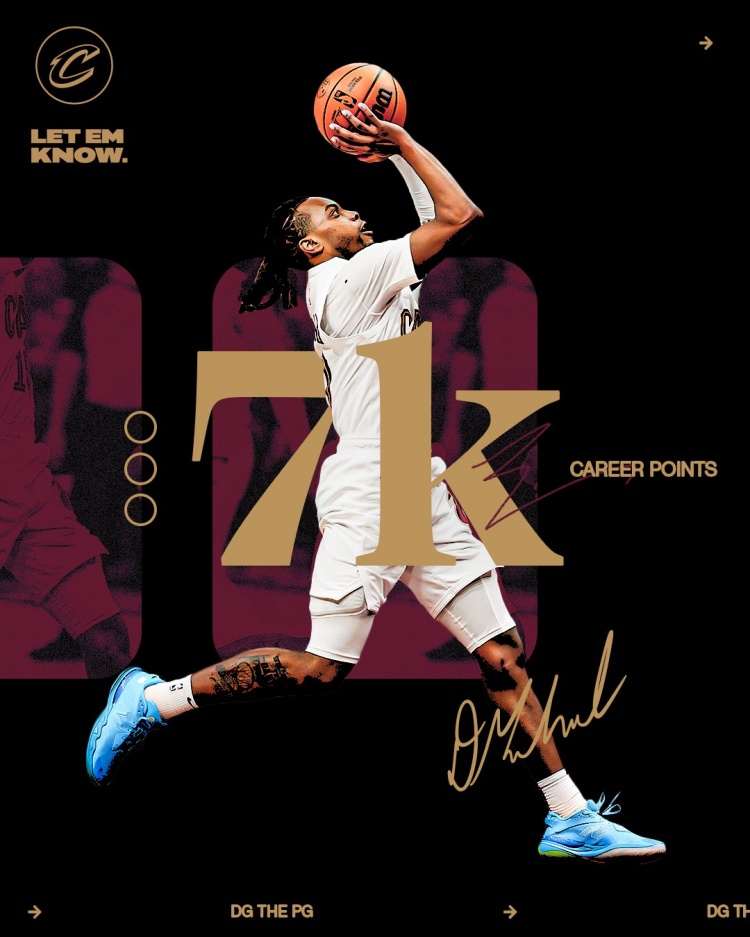 未來可期！加蘭騎士生涯得分達(dá)到7000分 隊史第11位！
