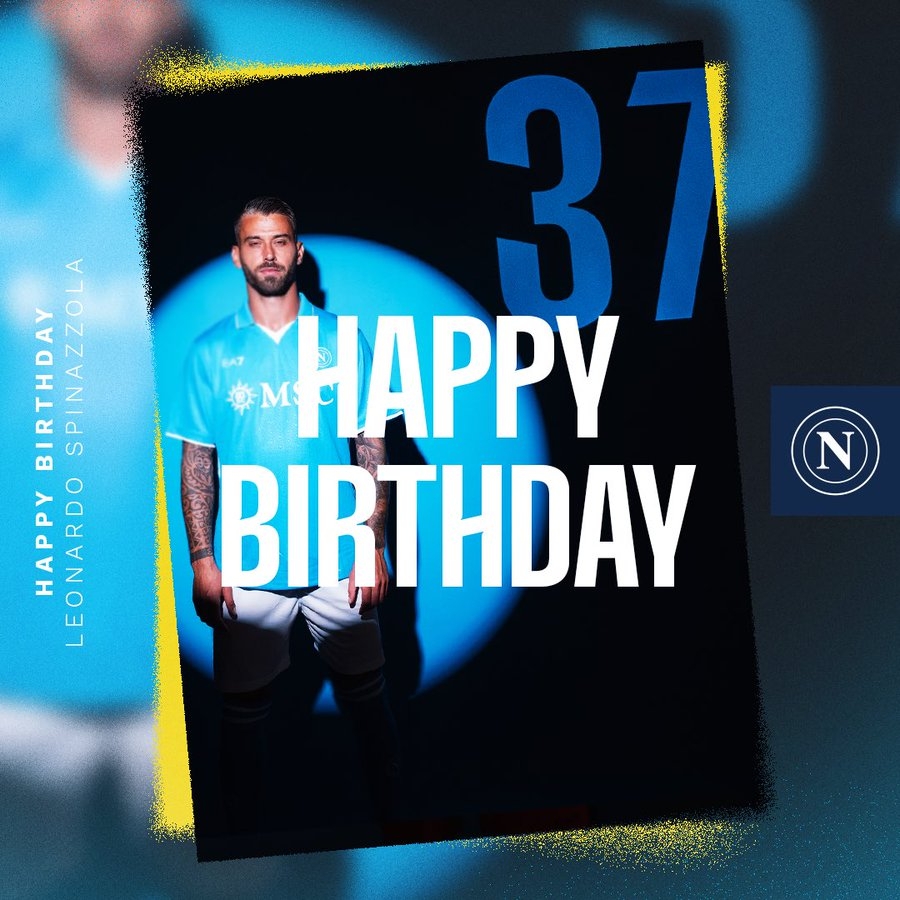 生日快樂！那不勒斯官方發(fā)文慶祝斯皮納佐拉32歲生日