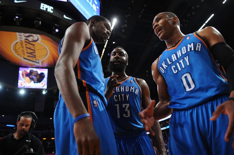 雷霆三少得分全部進(jìn)入歷史前20！他們是NBA歷史最大的如果嗎？